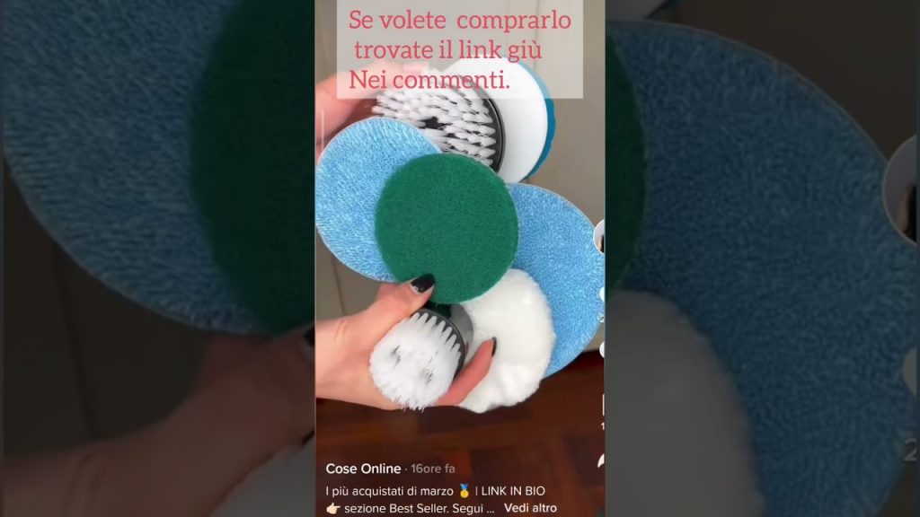 I Spazzola elettrica a Rotazione, Spazzola per la Pulizia Senza Fili con 7 testine per Trapano.