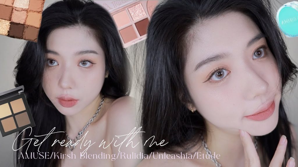GRWM: 開箱韓系新品! AMUSE湖藍氣墊、Kirsh Blending/Rulidia/Unleashia/Etude眼影盤、化妝師推薦MISSHA睫毛膏…|CindyH