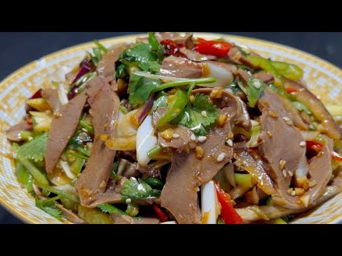 廚師長教你熗拌豬心的家常做法,步驟詳細,香辣入味比吃牛肉還香【留意美食】#熗拌豬心 #熗拌豬心 #豬心