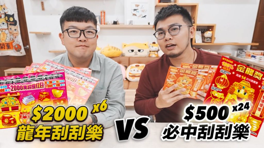 【各買一萬元刮刮樂,看哪個回本?2000元 vs 500元100%中獎率!】志銘與狸貓