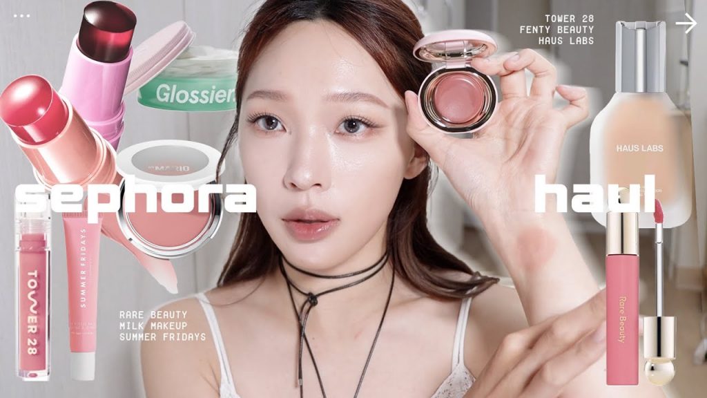 Sephora爆買開箱🔥超美裸色唇蜜/軟糖腮紅棒/柔霧腮紅液/科技感粉底/Rare Beauty, Milk Makeup, Summer Fridays, Haus Labs | heyitsm