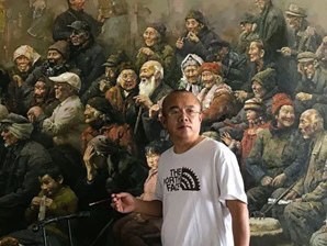 著名藝術家王昭舉無盡藏藝術空間,巨幅油畫震撼人心